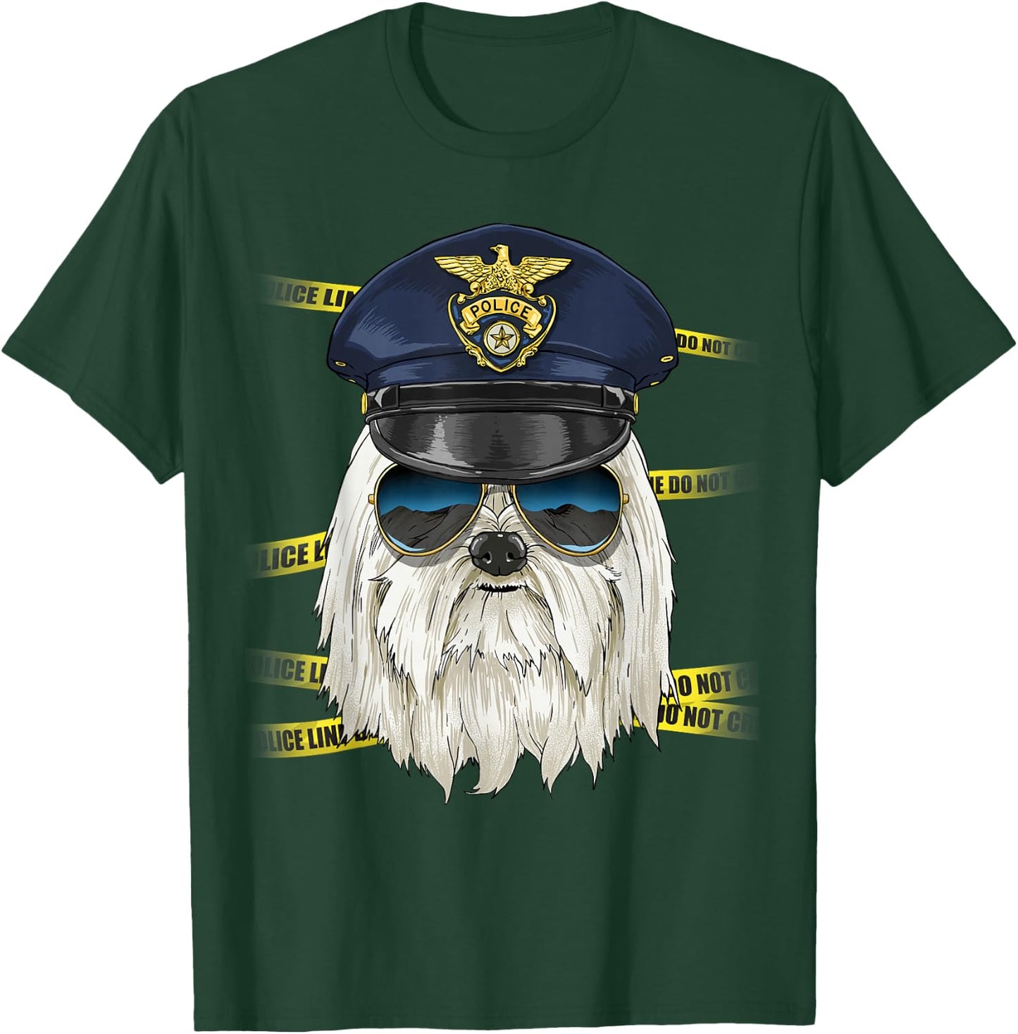 Maltese Police Maltese K-9 Dog Lover T-Shirt - T-Shirt | Forest