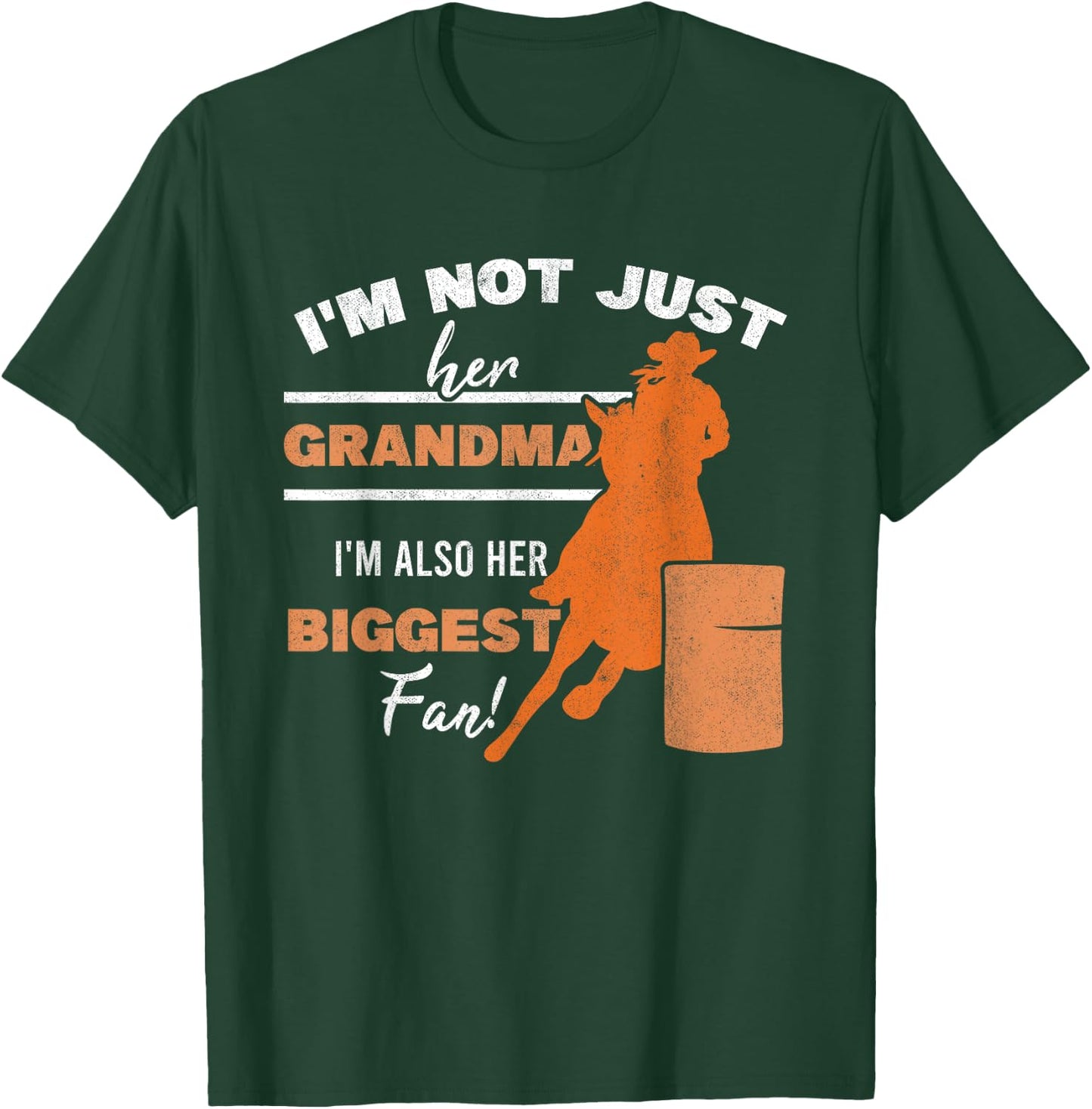 Barrel Racer Fan Grandma Grandmother Horse Barrel Racing T-Shirt - T-Shirt | Forest