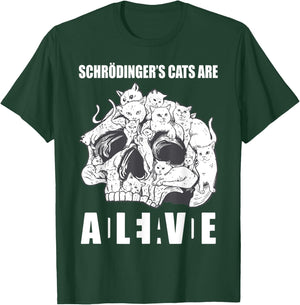Schrödingers Cats Dead & Alive Science T-Shirt - T-Shirt | Forest