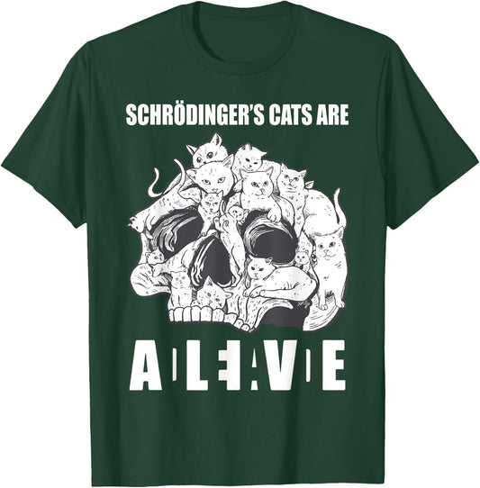 Schrödingers Cats Dead & Alive Science T-Shirt - T-Shirt | Forest