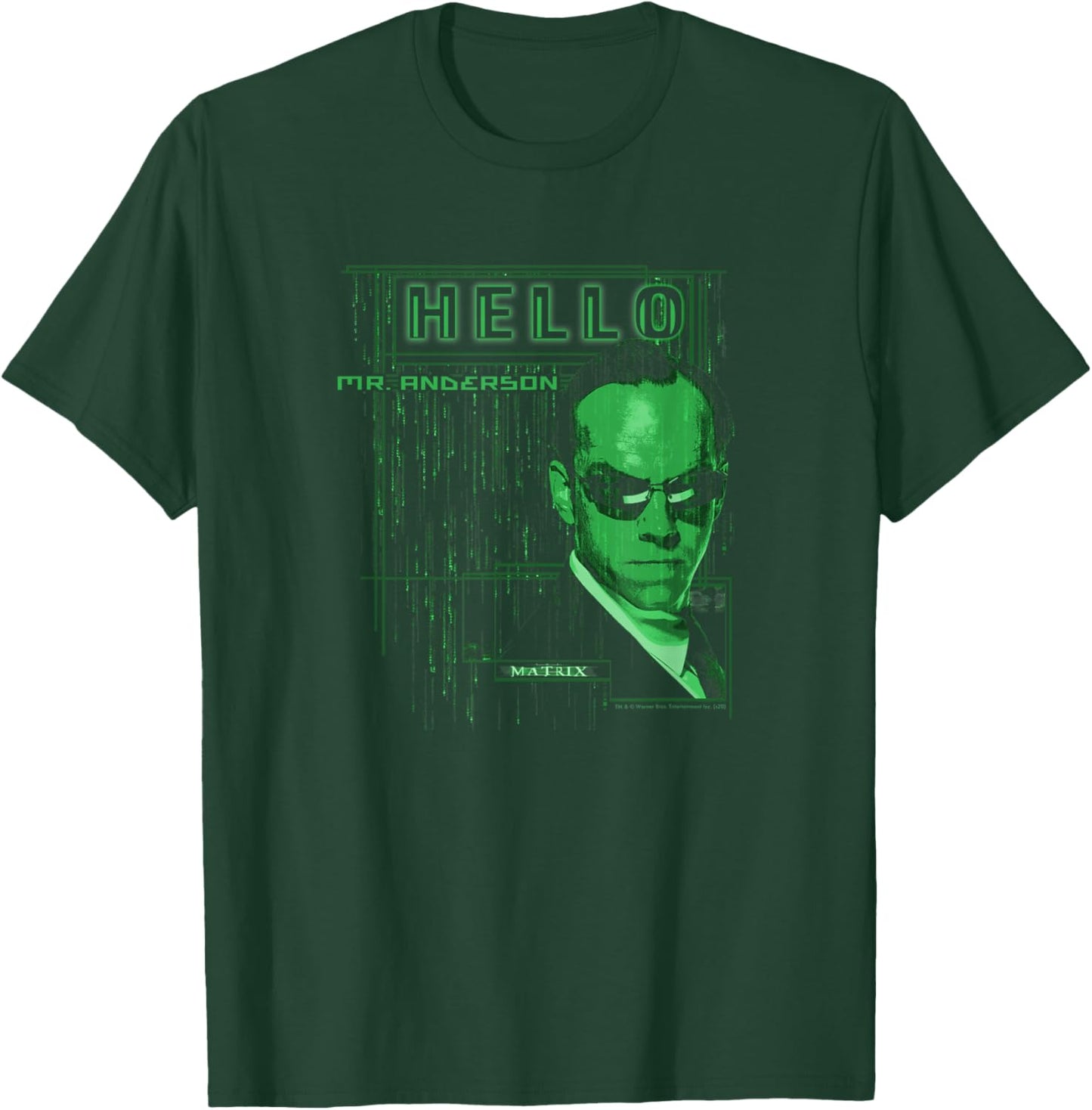 The Matrix Agent Smith Hello Mr. Anderson Code Drop T-Shirt - T-Shirt | Forest