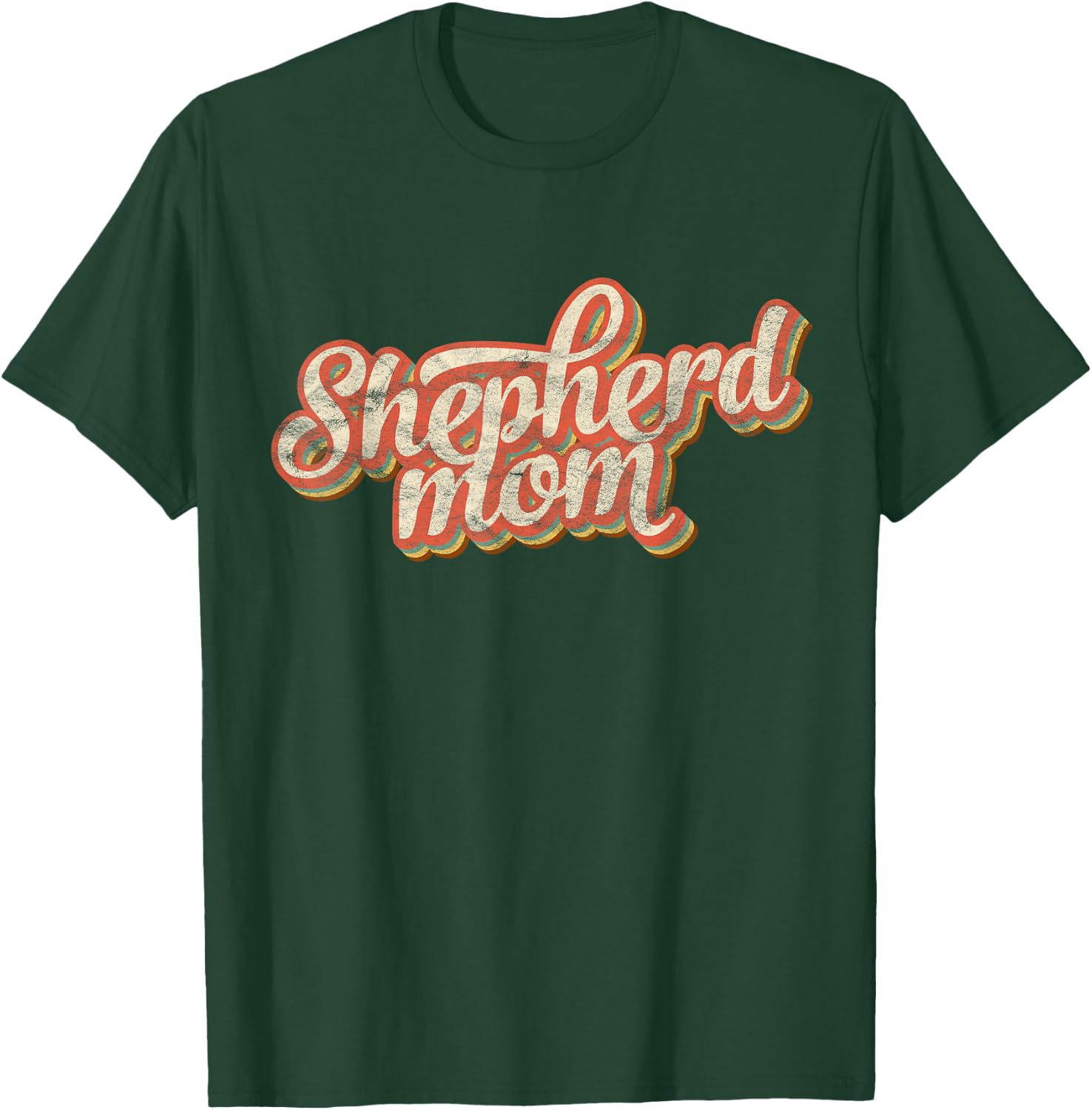 Vintage German Shepherd Mom Gift Dog Lover Pet Shepard Mama T-Shirt - T-Shirt | Forest
