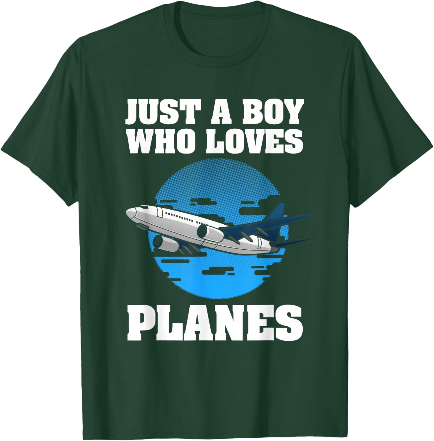Funny Airplane Designs For Boys Men Plane Pilot Aviation T-Shirt - T-Shirt | Forest
