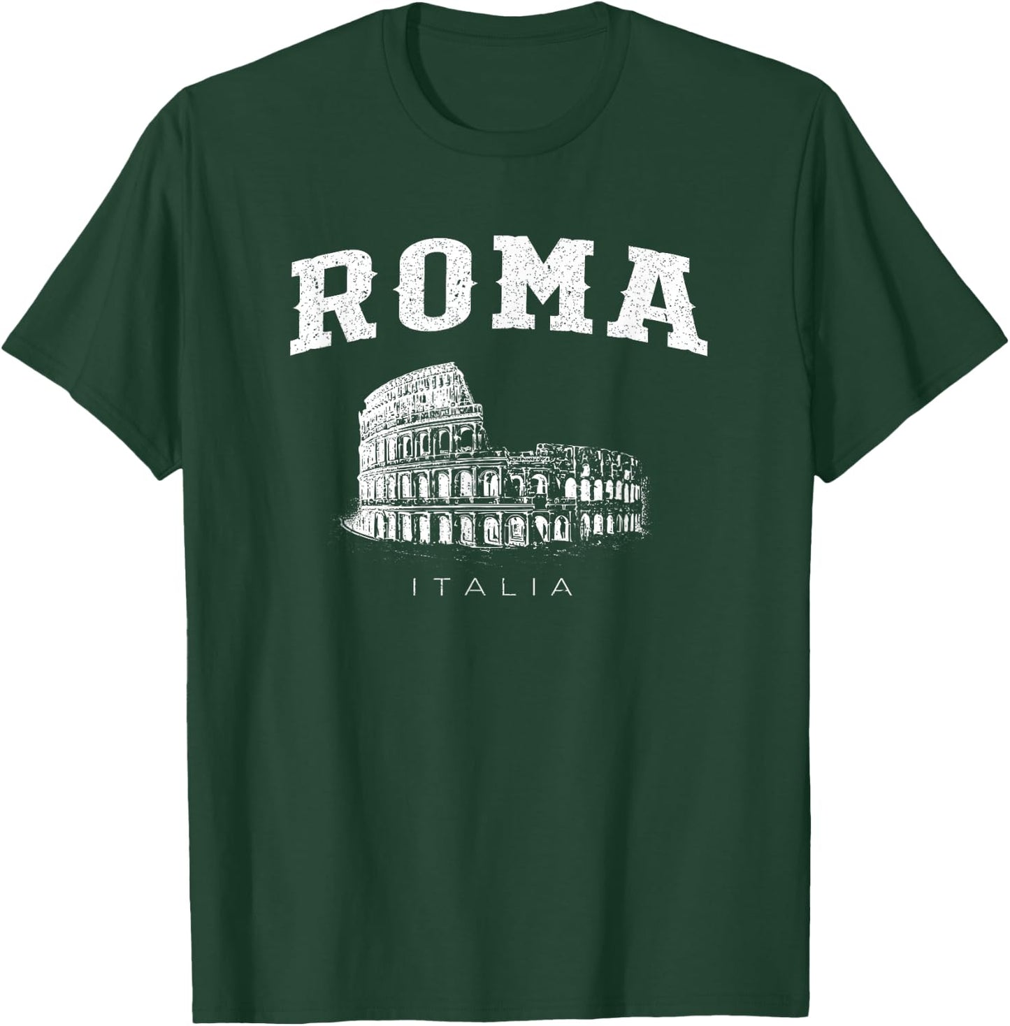 Distressed Roma Italia Colosseum Vintage Italy Rome T-Shirt - T-Shirt | Forest