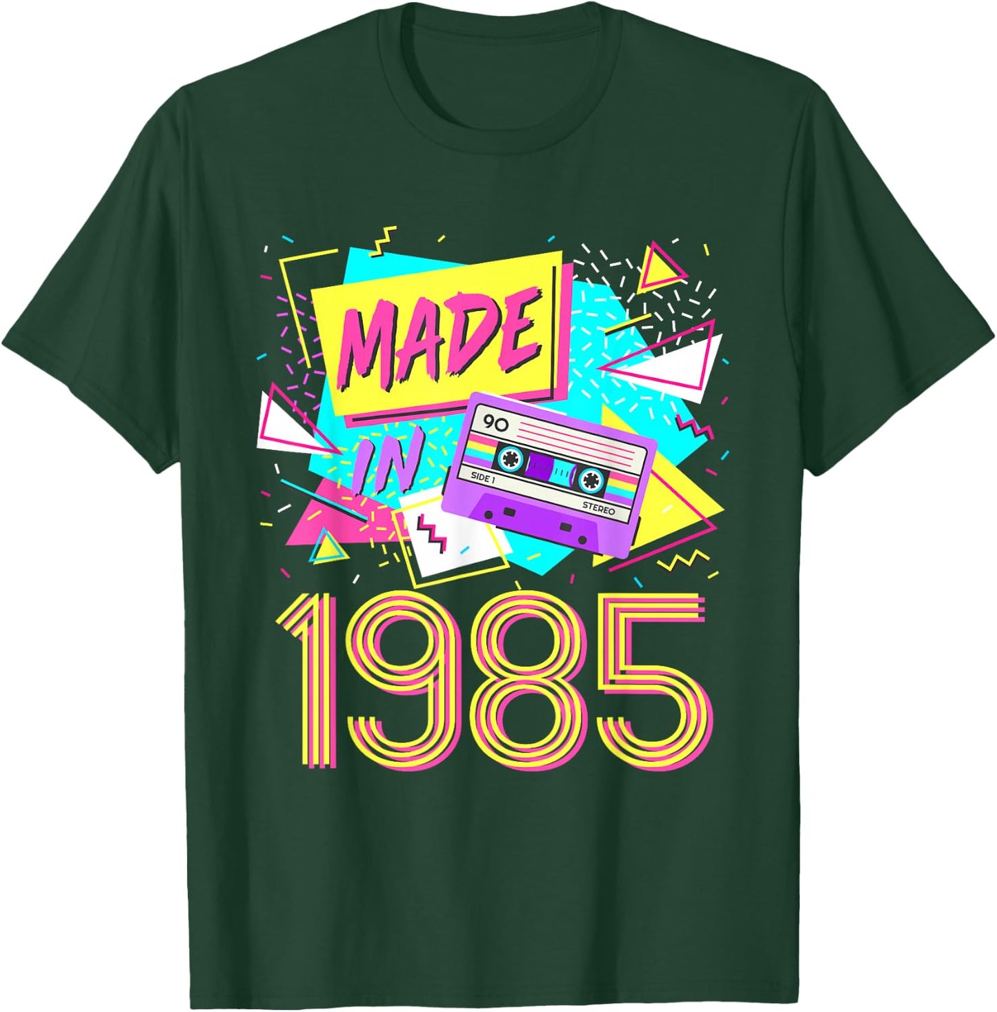 Made in 1985 37 Years Old Retro Vintage 80s 37th Birthday T-Shirt - T-Shirt | Forest