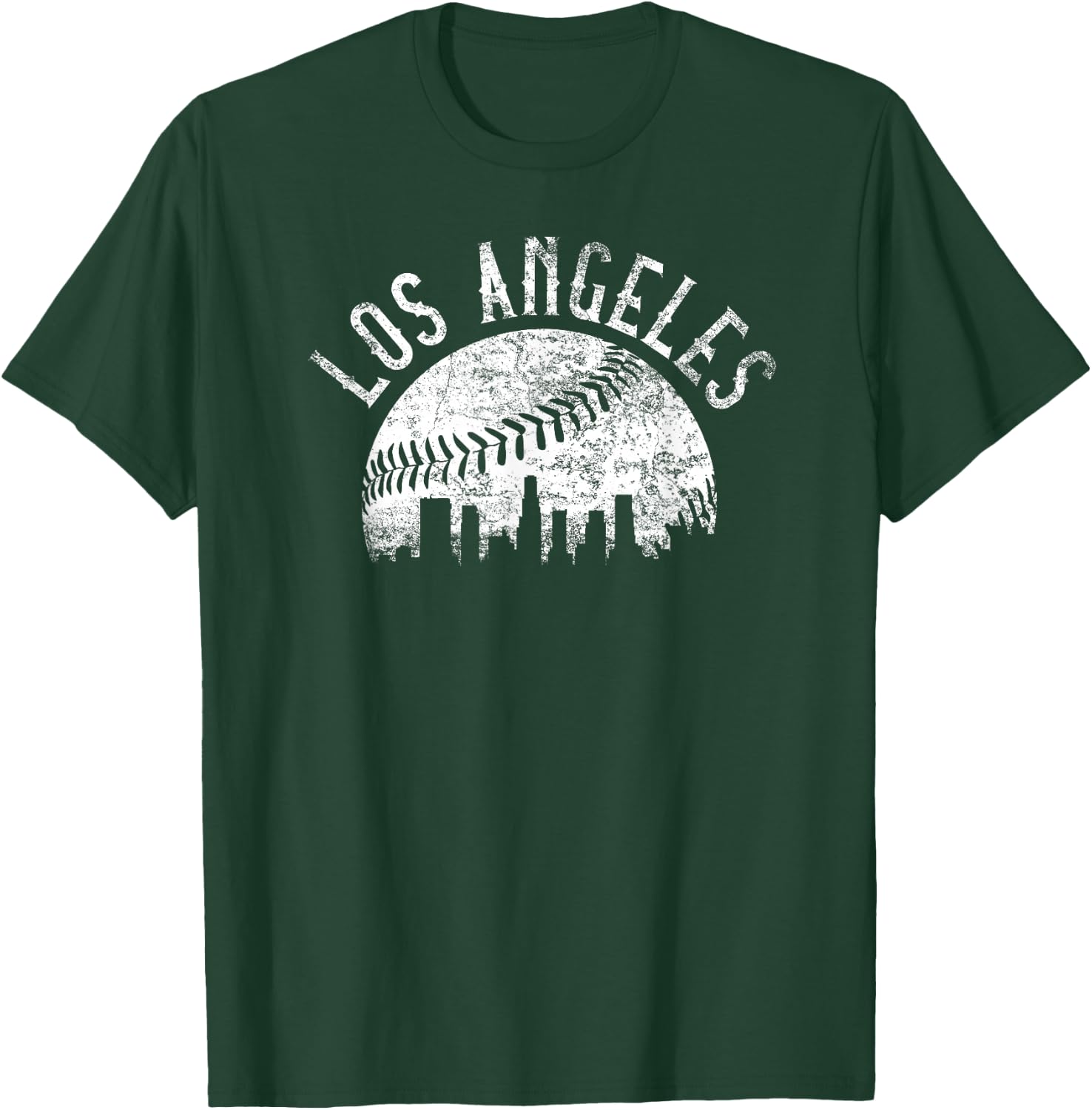 Vintage Los Angeles California Skyline Apparel LA T-Shirt - T-Shirt | Forest