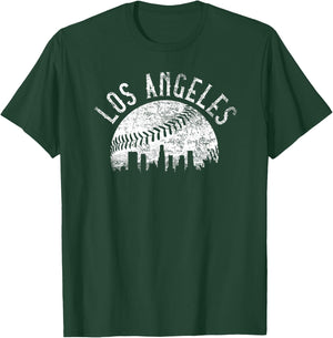 Vintage Los Angeles California Skyline Apparel LA T-Shirt - T-Shirt | Forest