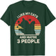 Vintage Retro I Like My Cats And Maybe 3 People Funny Cat T-Shirt - T-Shirt | Forest
