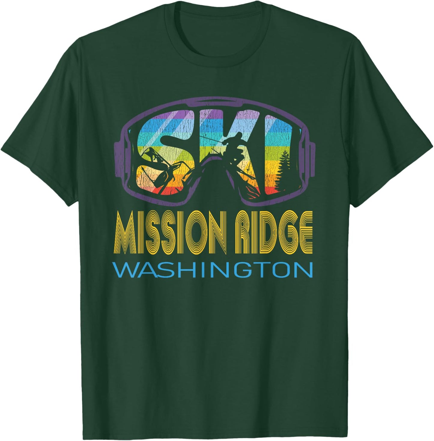 Ski Mission Ridge Washington Skiing Vacation T-Shirt - T-Shirt | Forest