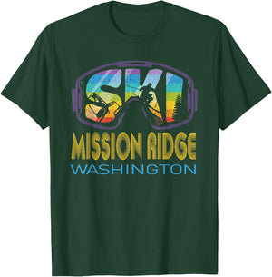 Ski Mission Ridge Washington Skiing Vacation T-Shirt - T-Shirt | Forest