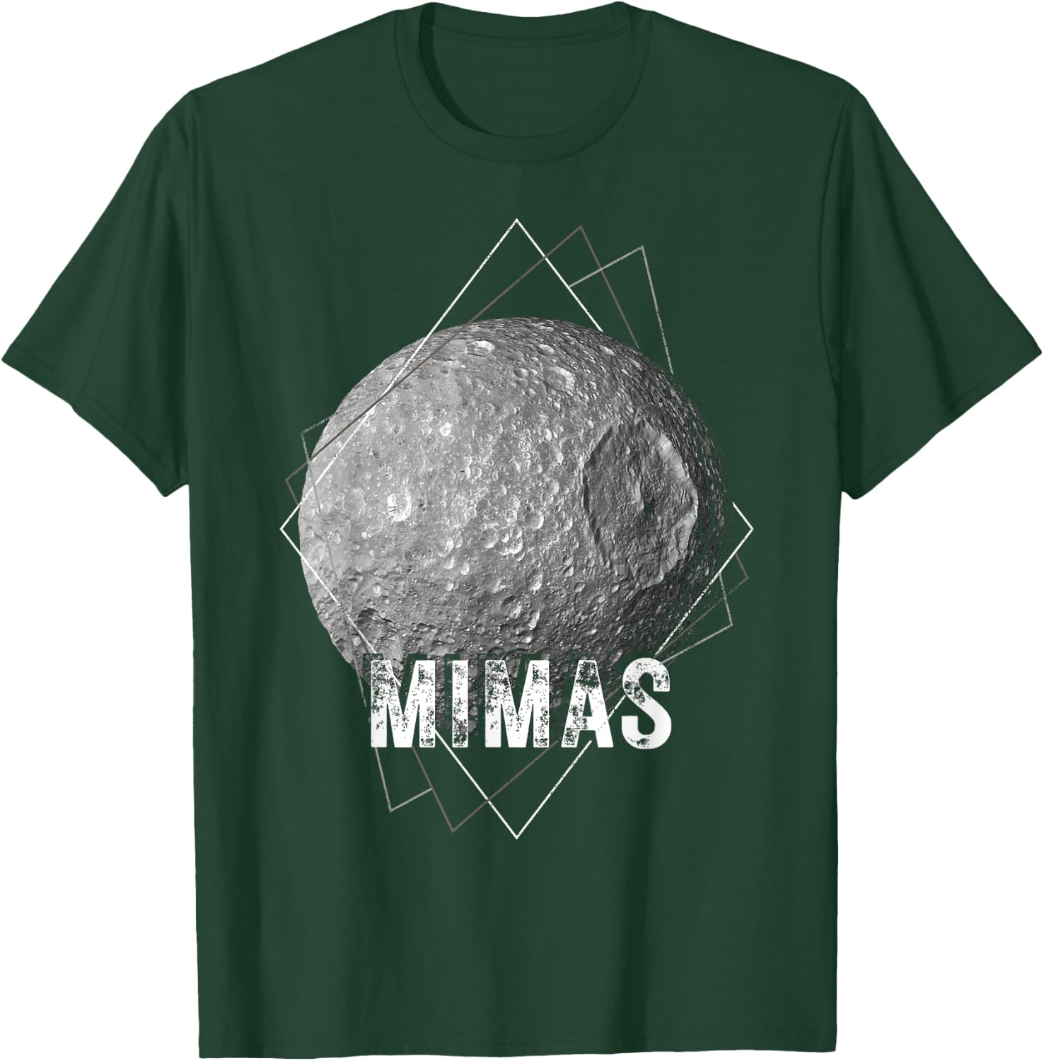 Mimas Saturn Moon Solar System Space Astronomy T-Shirt - T-Shirt | Forest