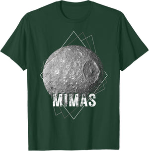Mimas Saturn Moon Solar System Space Astronomy T-Shirt - T-Shirt | Forest