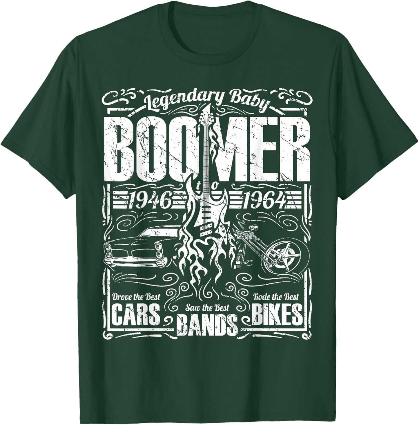 Cool Legendary Baby Boomer Birthday Design Born 1946 to 1964 T-Shirt - T-Shirt | Forest