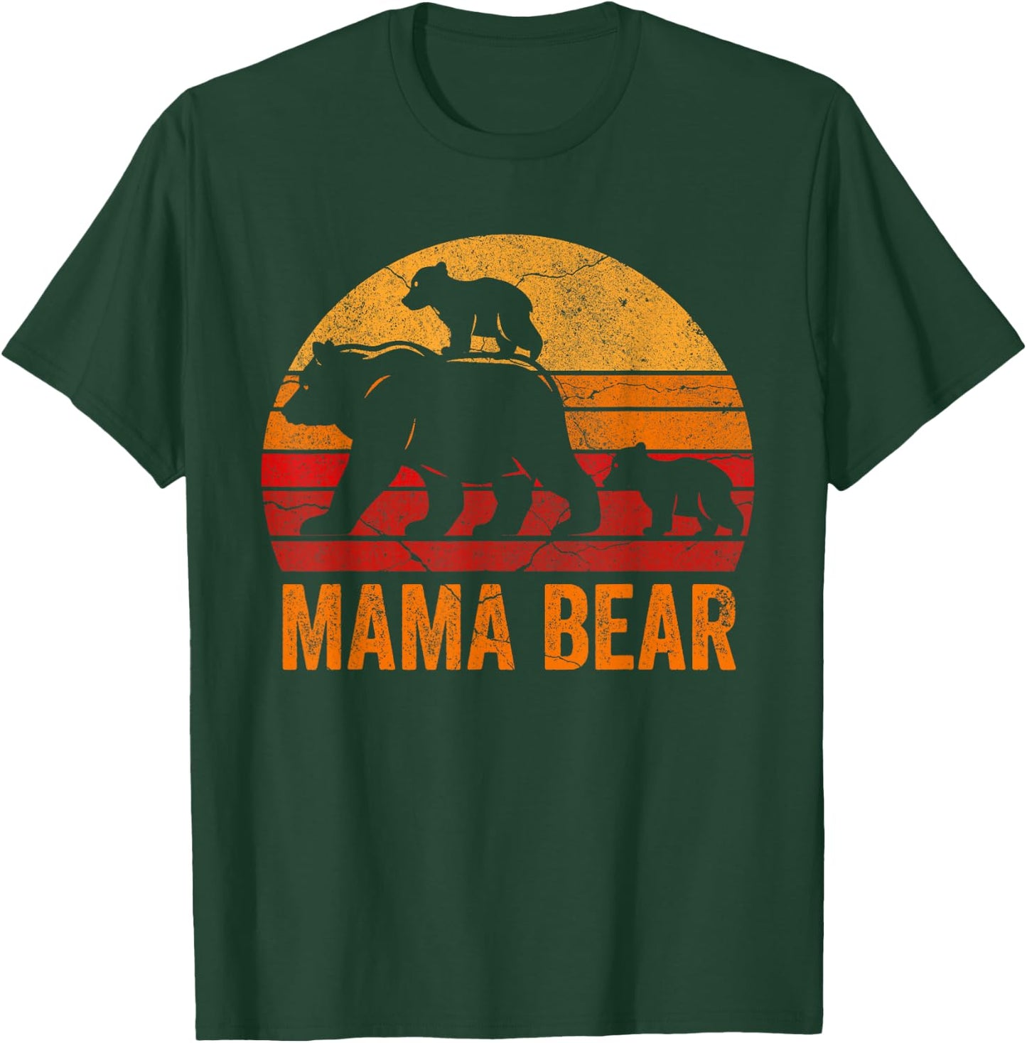 Mama Bear 2 Cubs Shirt Mama Bear Twin Shirt Mom 2 Kids T-Shirt - T-Shirt | Forest
