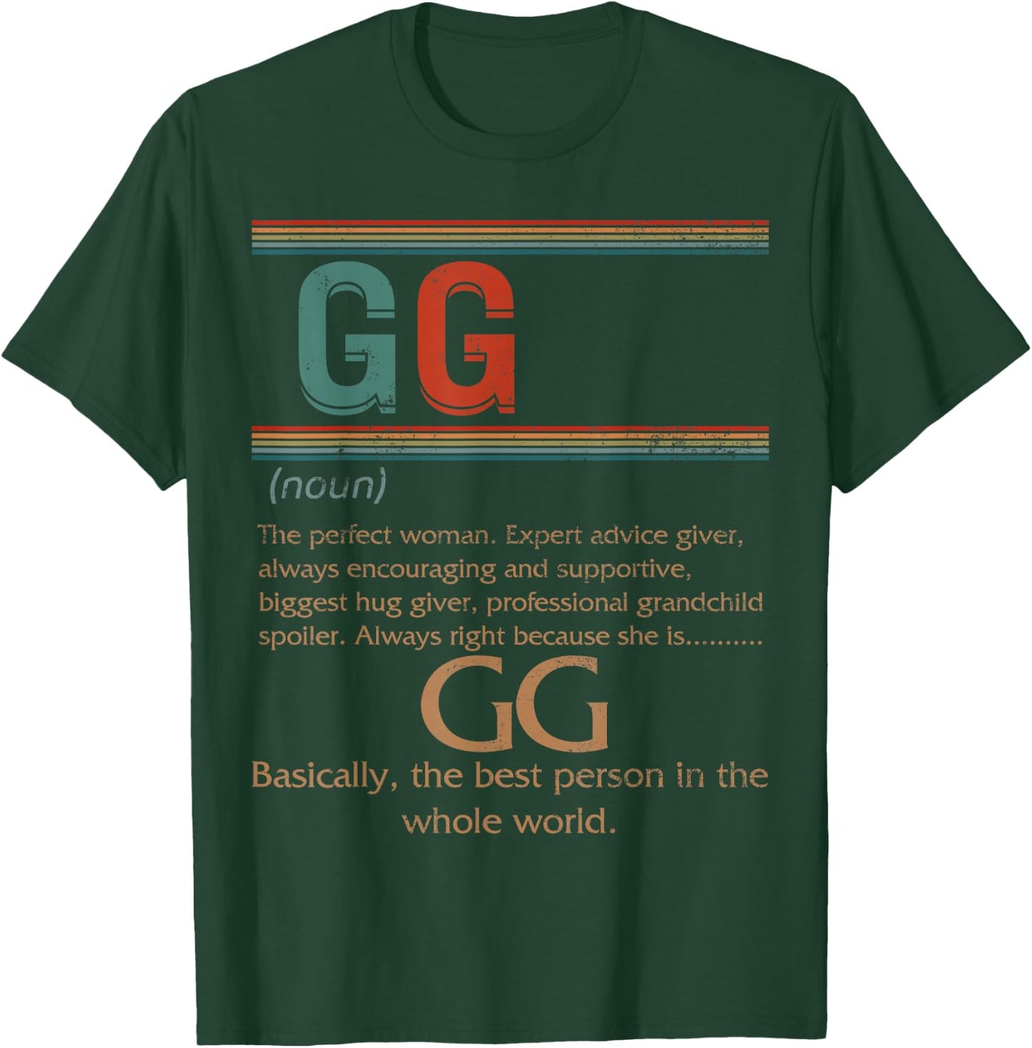 GG Definition Best Grandma Ever Mother's Day Christmas Vinta T-Shirt - T-Shirt | Forest