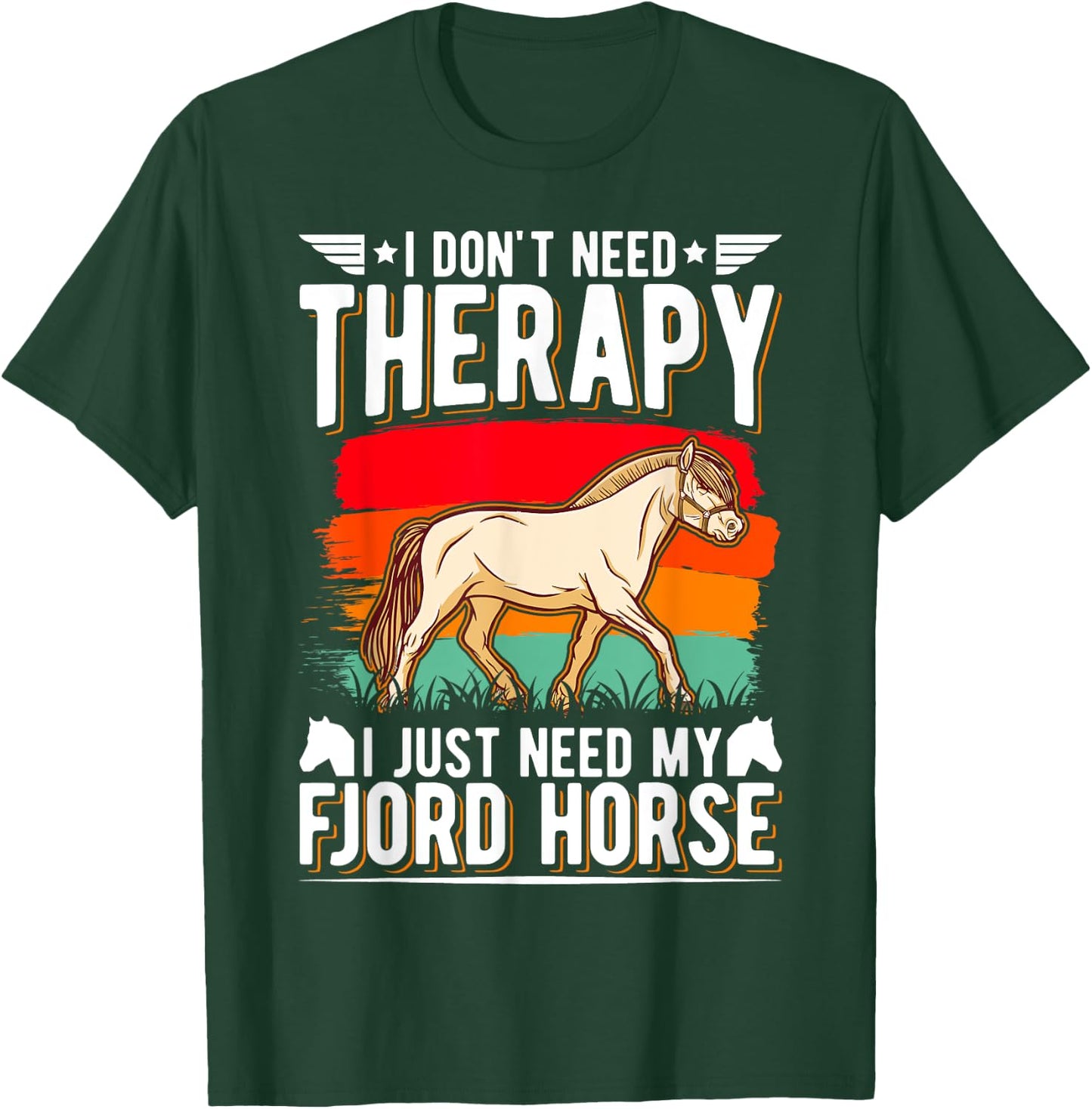 Fjord Horse Therapy Fjordi T-Shirt - T-Shirt | Forest