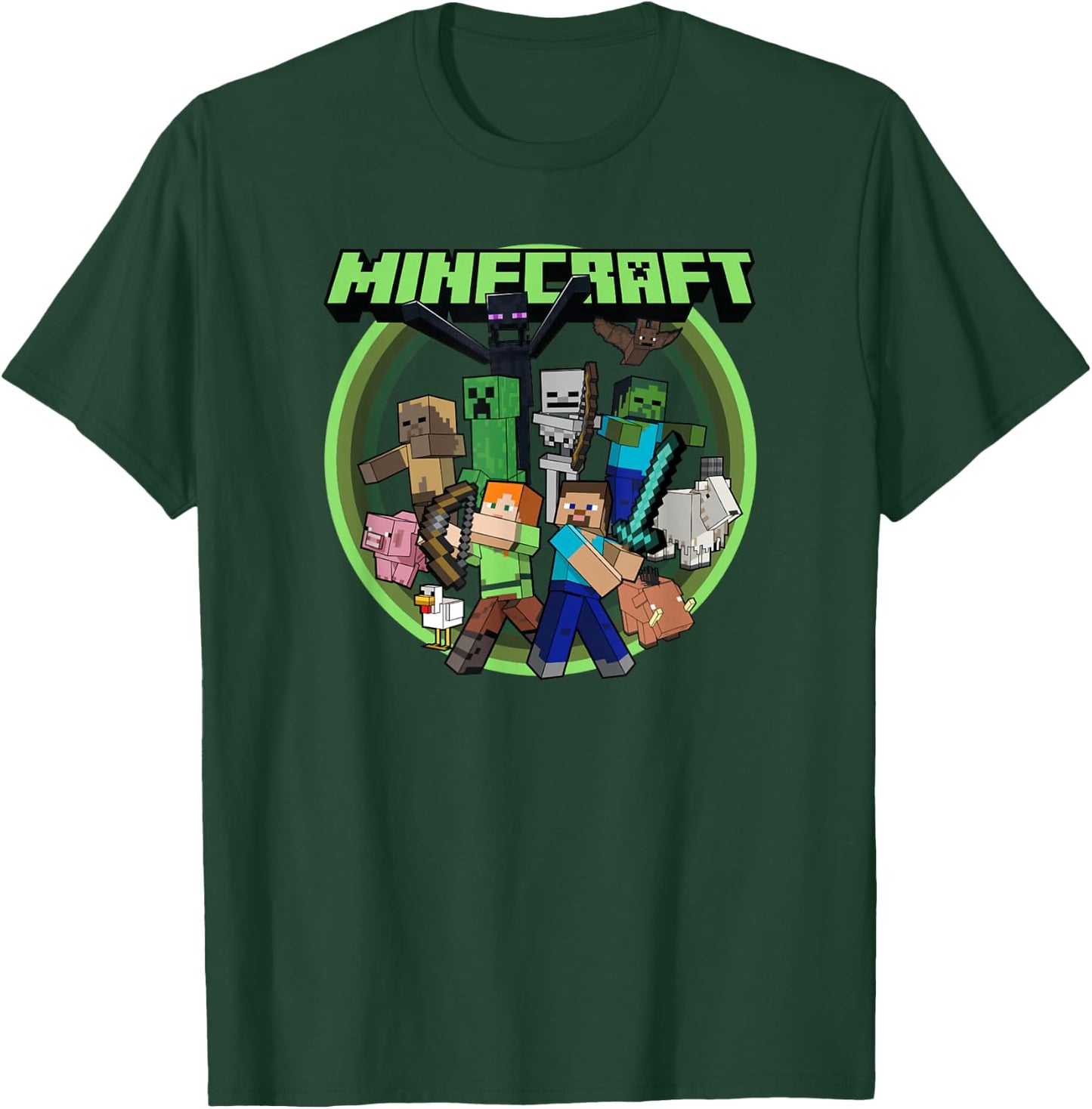 Minecraft Group Circle Logo Poster T-Shirt - T-Shirt | Forest