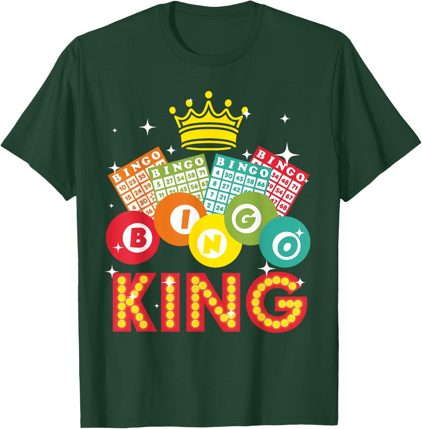 Cute Bingo Designs Dad Bingo Lovers Casino Players T-Shirt - T-Shirt | Forest