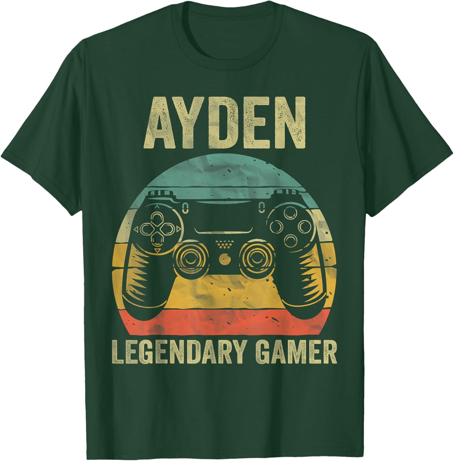 Personalized Legendary Gamer Shirt Ayden Name Video Gamer T-Shirt - T-Shirt | Forest