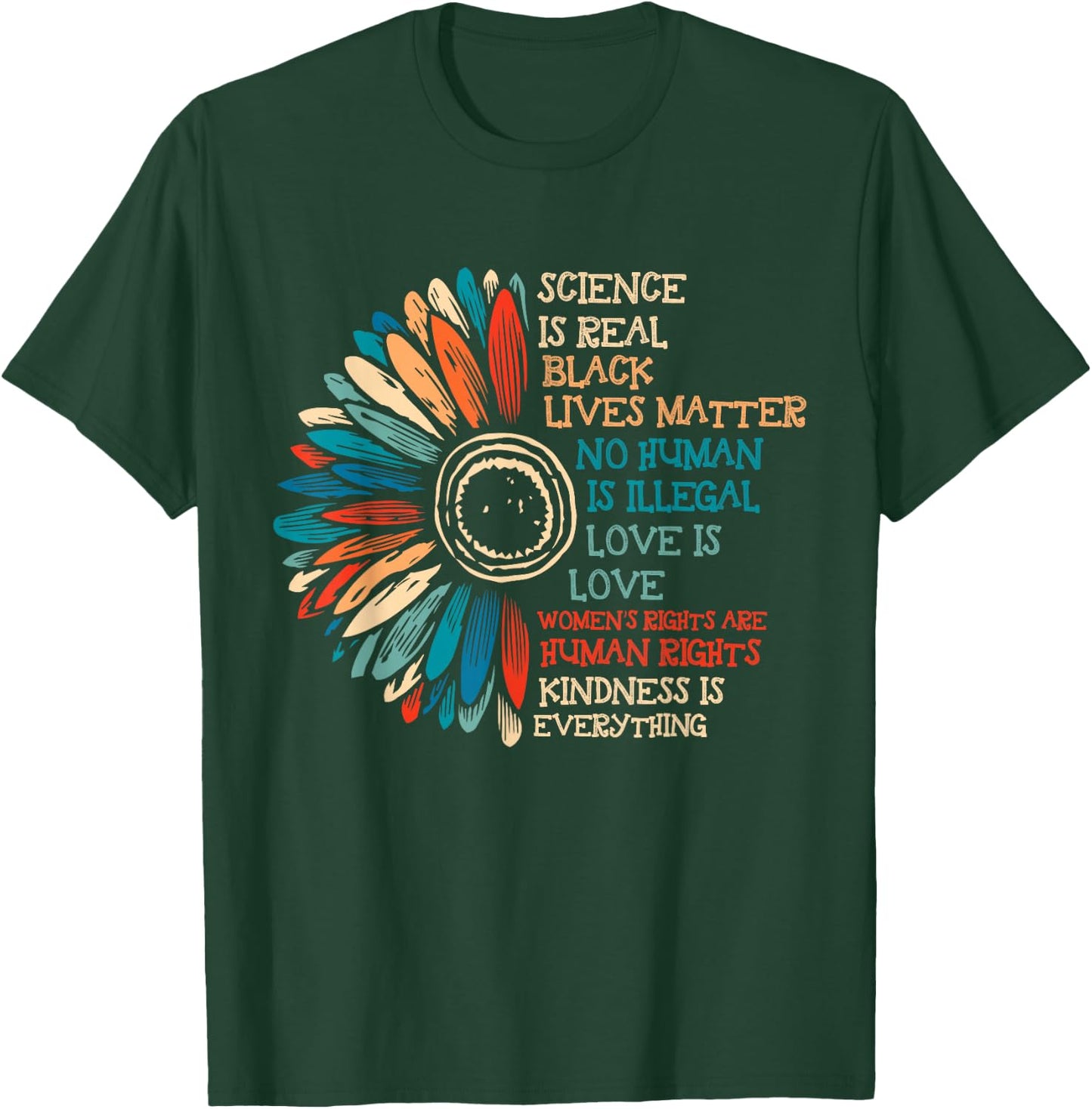 Rights Are Human Rights Feminist Retro Women Gifts T-Shirt - T-Shirt | Forest