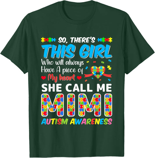 Autism Mimi - Autism Awareness Grandmom Autism Motivational T-Shirt - T-Shirt | Forest