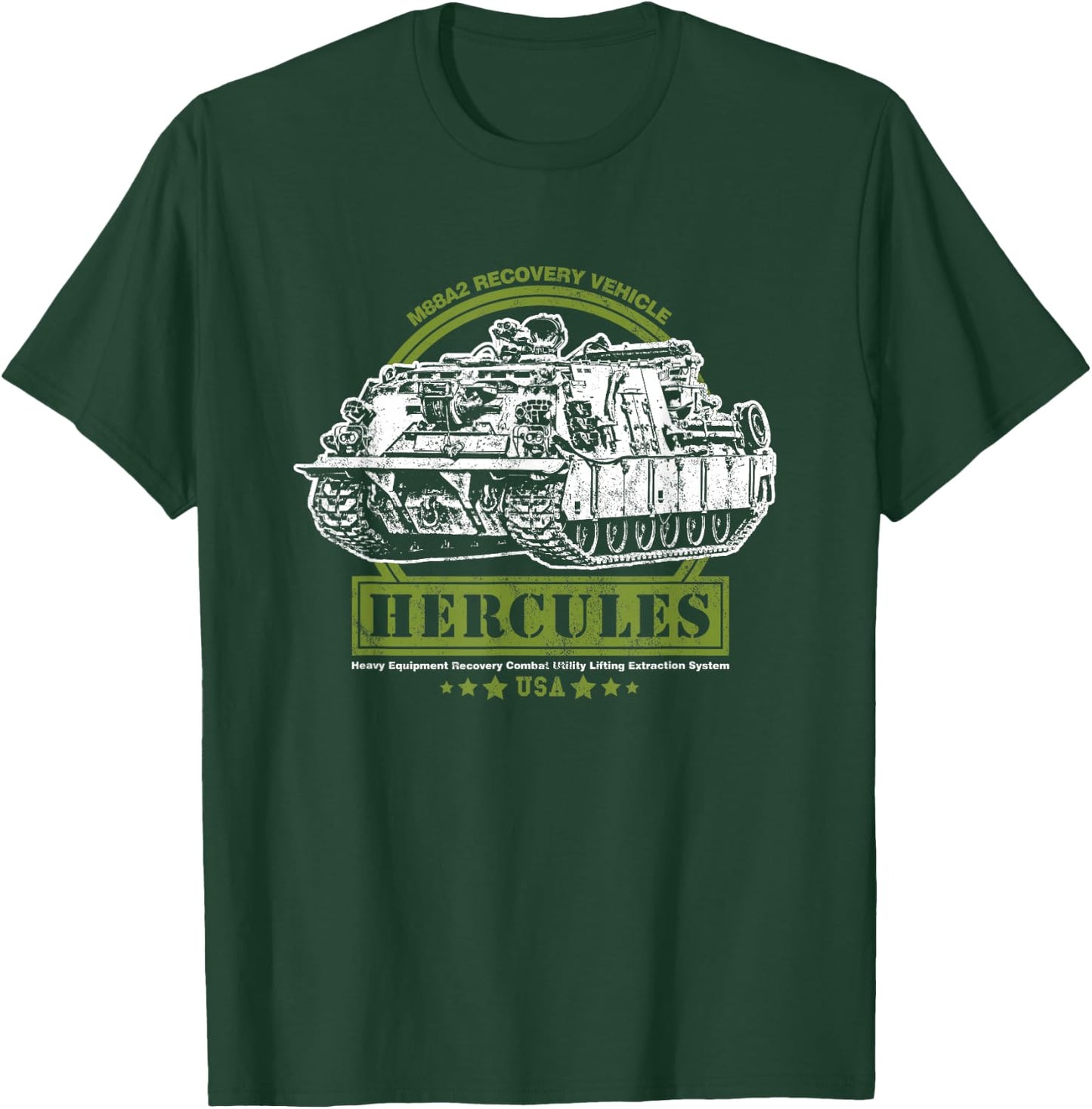 M88 Recovery Vehicle - M88A2 HERCULES ARV T-Shirt - T-Shirt | Forest