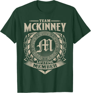 Team MCKINNEY Lifetime Member Vintage MCKINNEY Family T-Shirt - T-Shirt | Forest