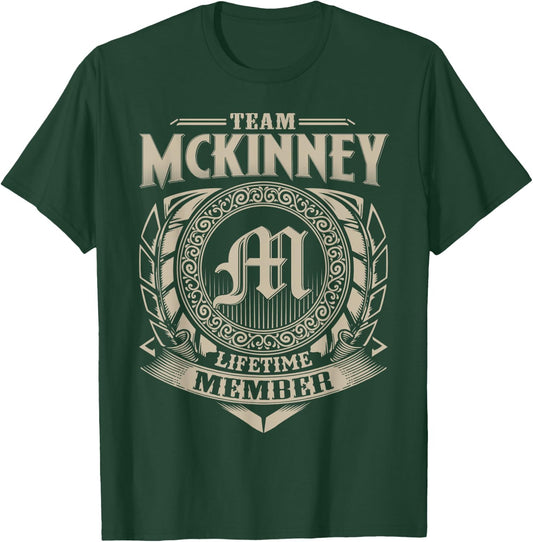 Team MCKINNEY Lifetime Member Vintage MCKINNEY Family T-Shirt - T-Shirt | Forest