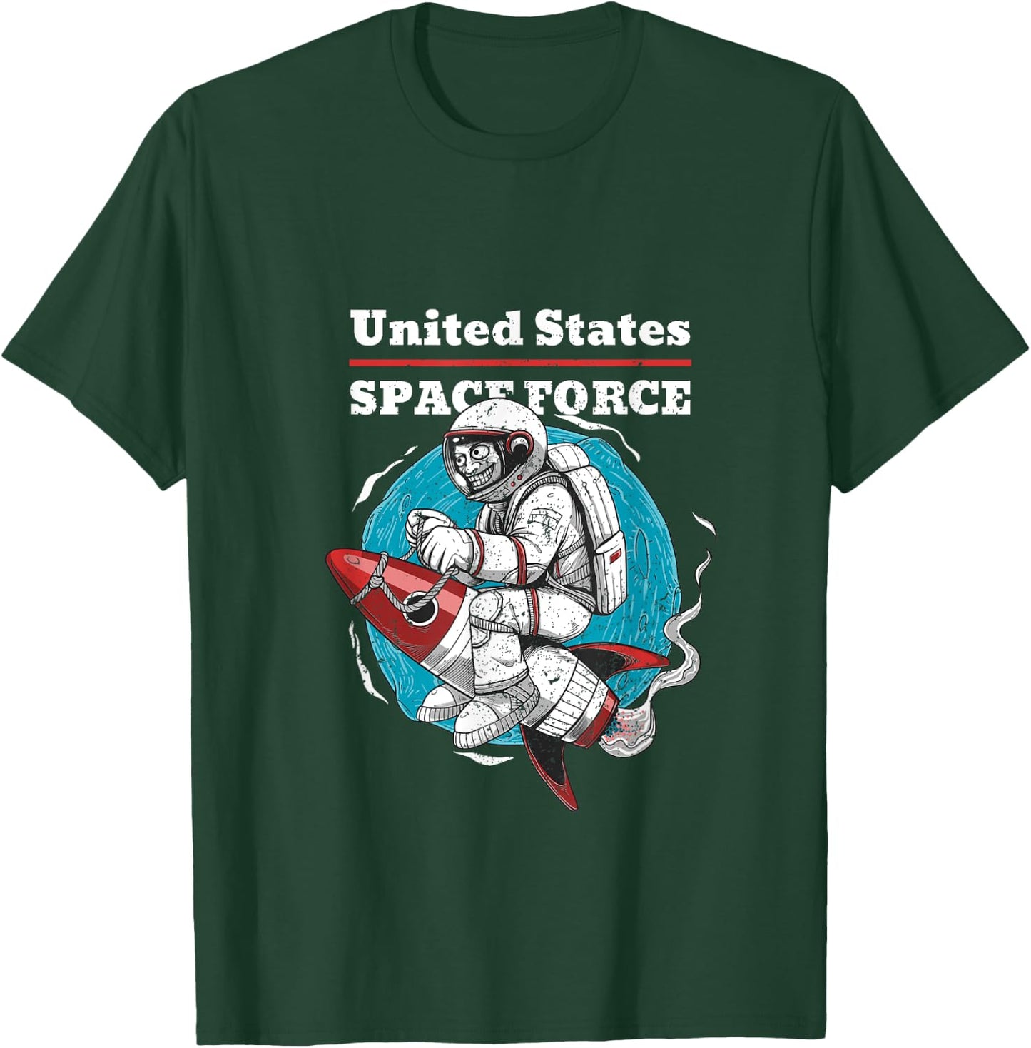 Funny United States Space Force Space Monkey T-Shirt - T-Shirt | Forest