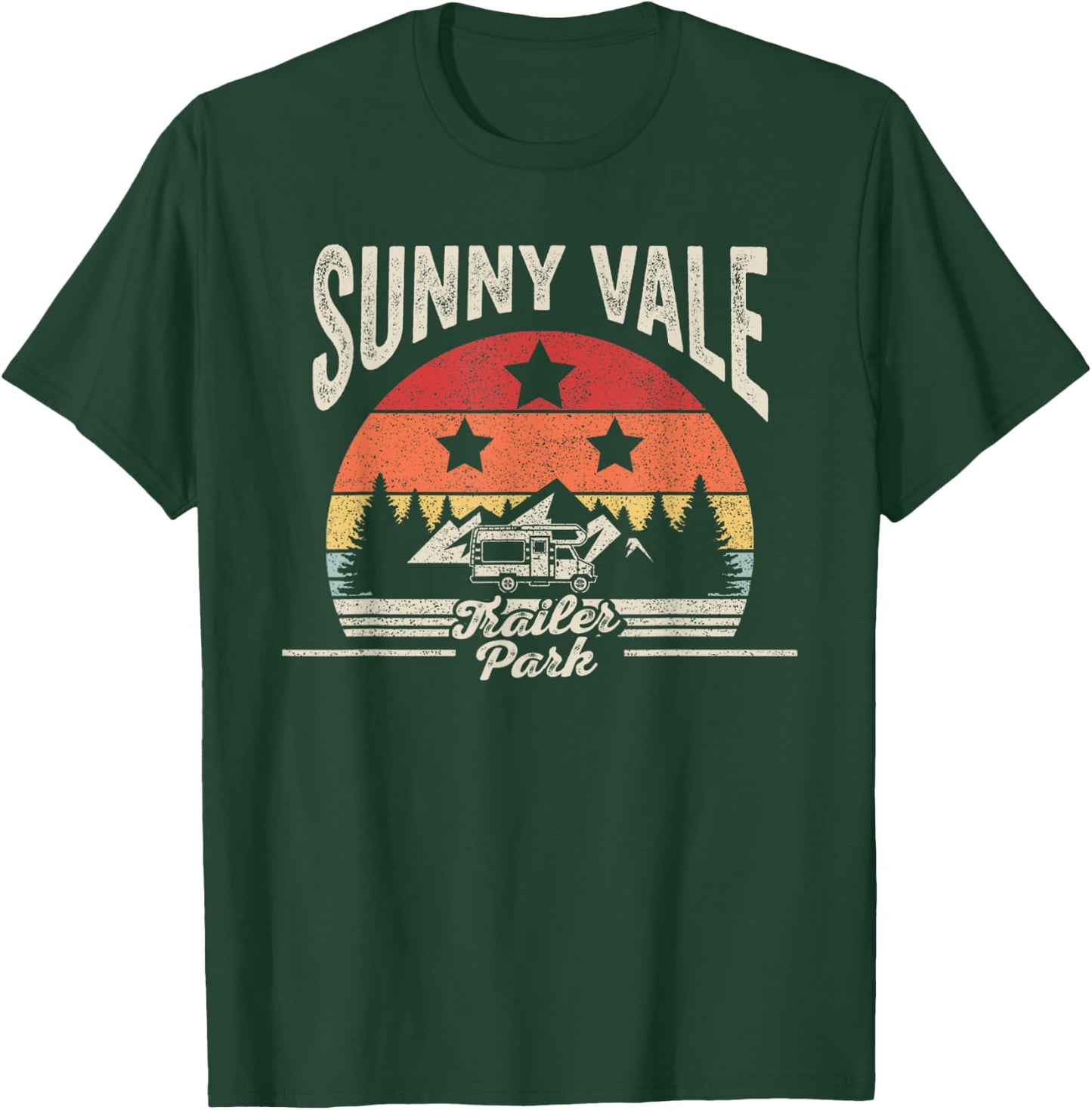 Vintage Retro Sunnyvale Trailer Park T-Shirt - T-Shirt | Forest