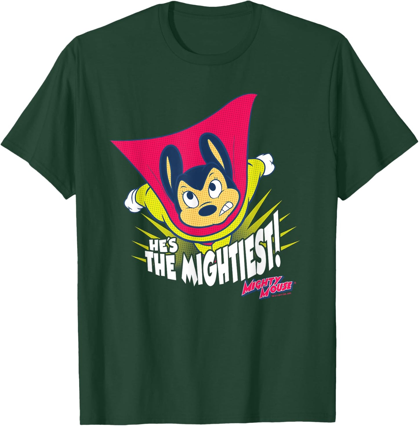 Mighty Mouse He's The Mightiest T-Shirt - T-Shirt | Forest