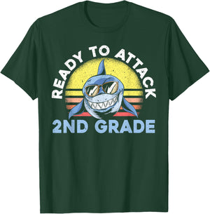 Ready To Attack 2nd Grade Cool First Day Of School T-Shirt - T-Shirt | Forest