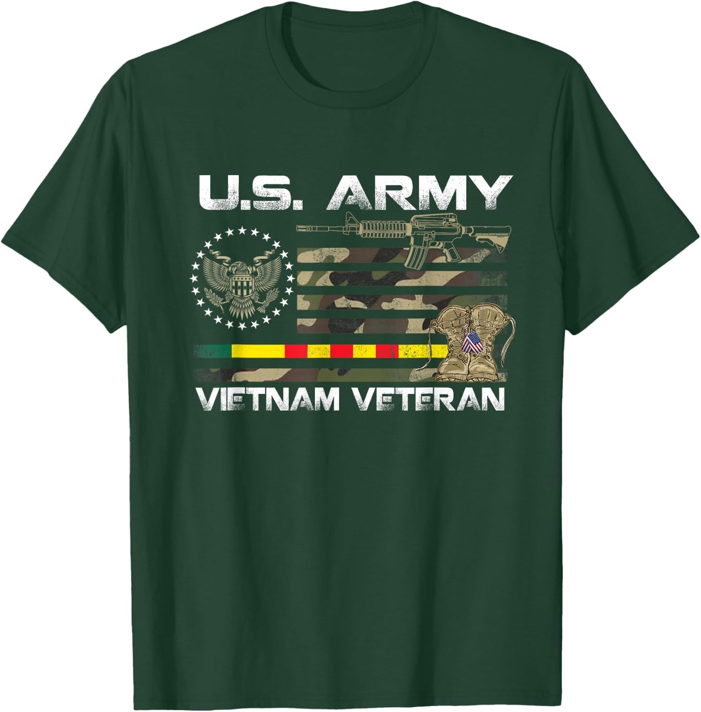 U.S. Army Vietnam Veteran , Vietnam Veteran Gift T-Shirt - T-Shirt | Forest