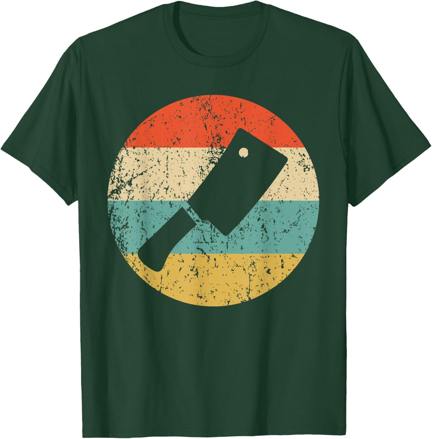 Metcher Shirt Vintage Retro Meat Cleaver T-Shirt - T-Shirt | Forest