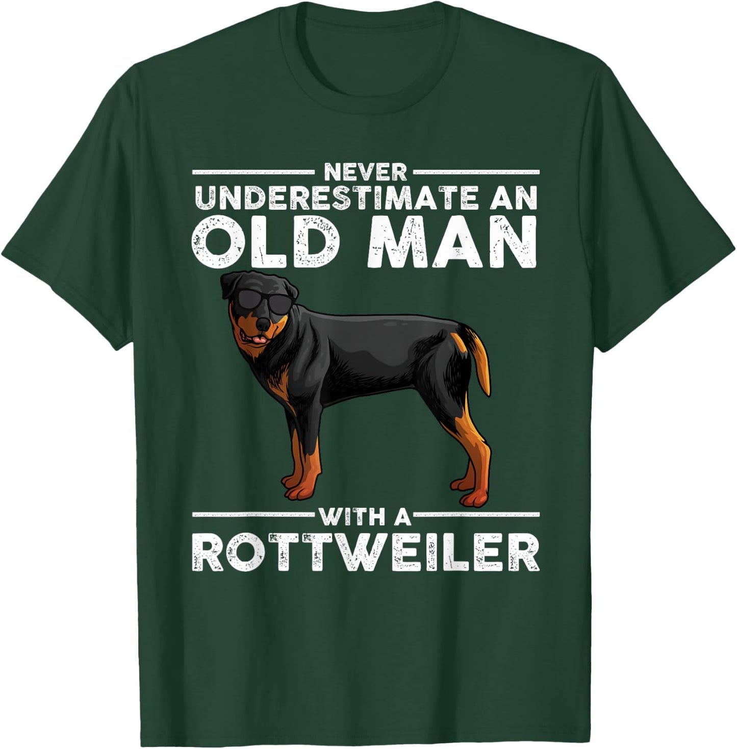 Funny Rottweiler Designs Dad Grandpa Rottie Lovers Small T-Shirt - T-Shirt | Forest