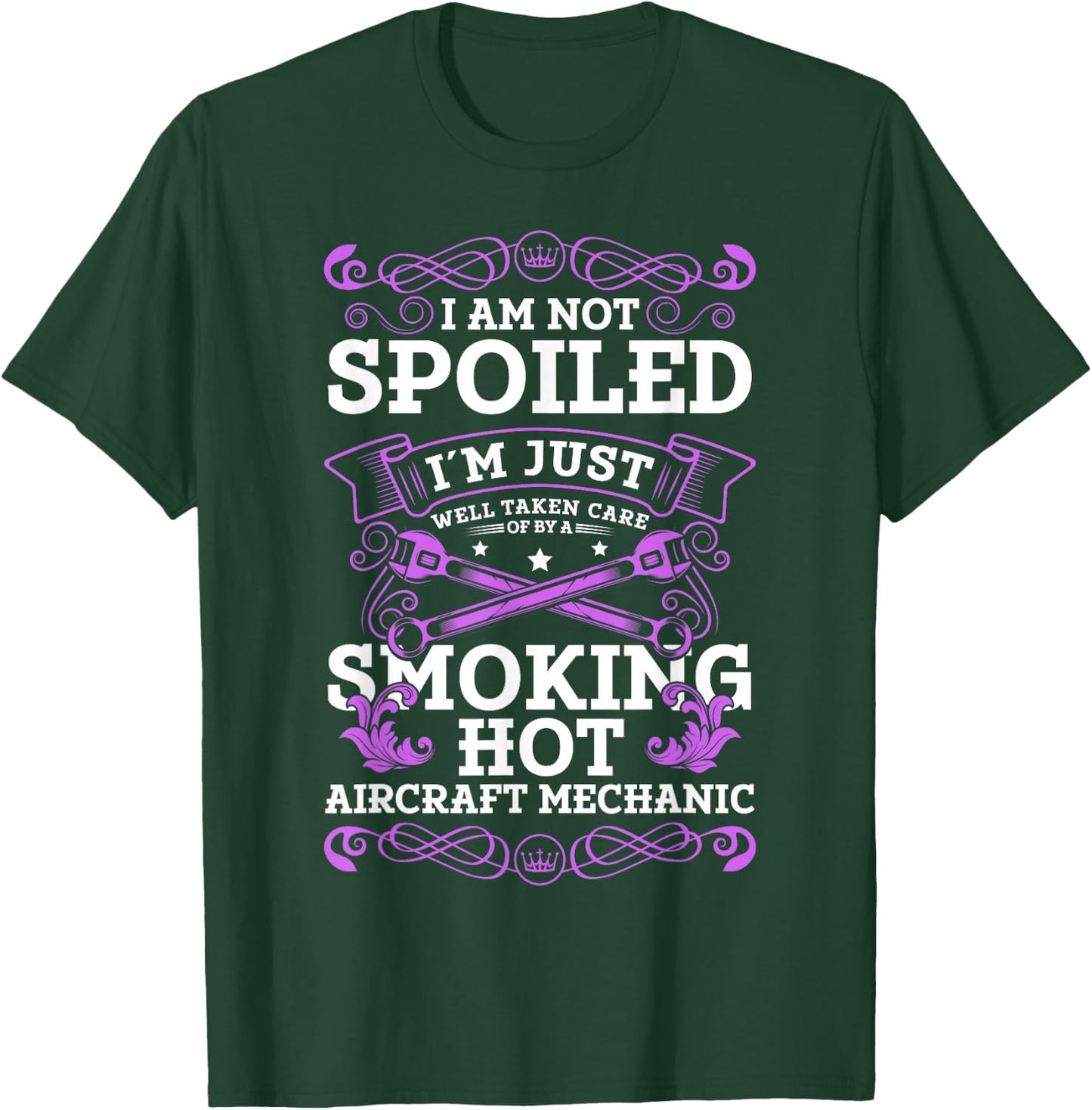 Aviation Mechanic Aeroplane Girlfriend Aeroplane Mechanic Woman T-Shirt - T-Shirt | Forest