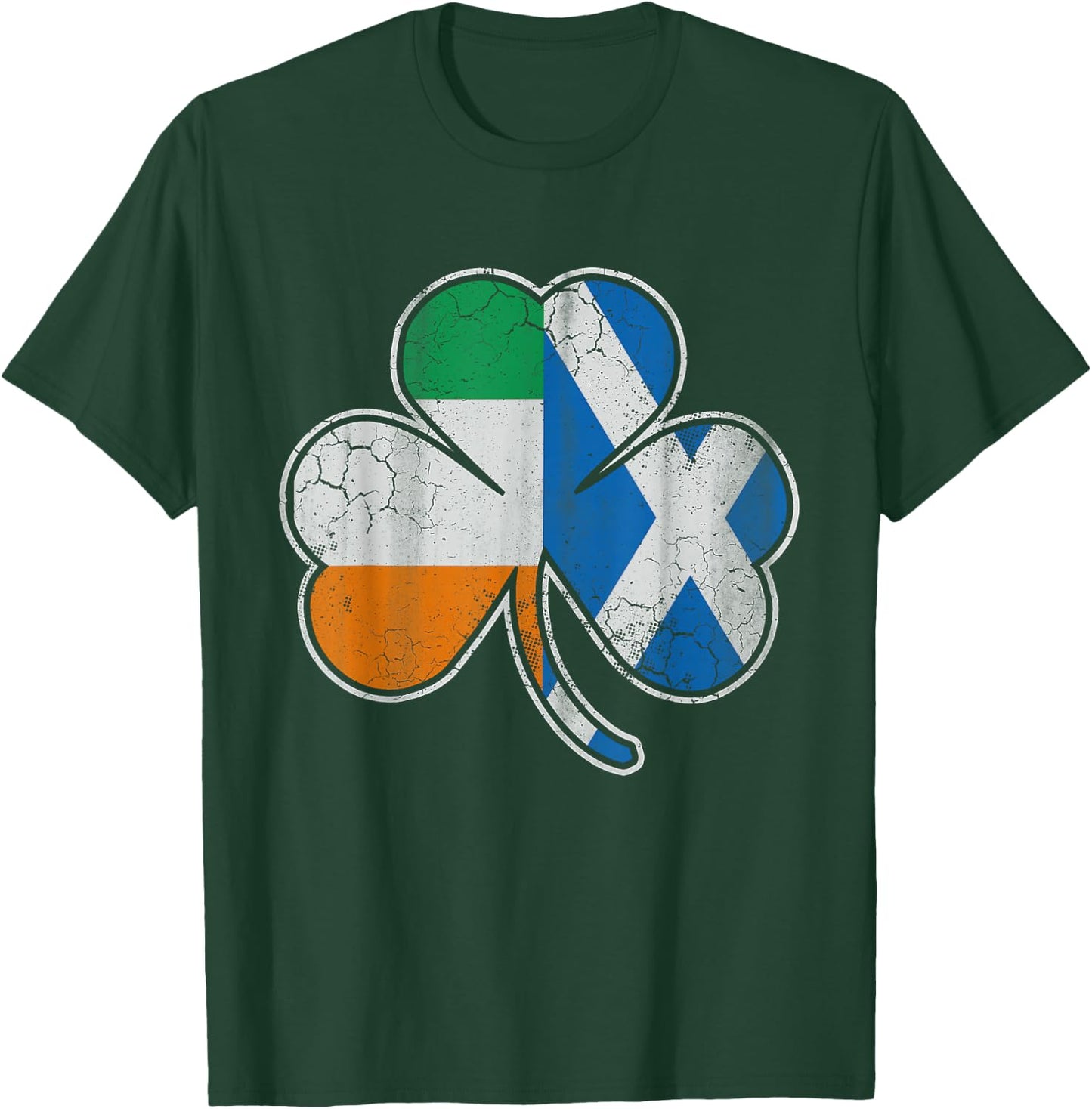 Scotch Irish Shamrock Scottish St Patricks Day T-Shirt - T-Shirt | Forest
