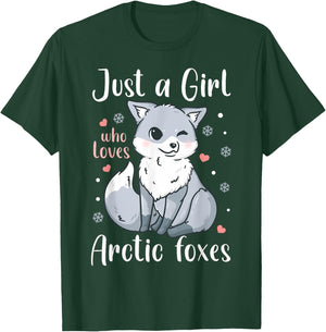 Arctic Foxes Just a Girl Who Loves Arctic Foxes T-Shirt - T-Shirt | Forest
