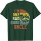 Vintage I'm One Bad Bass Uncle Funny Fishing Uncle T-Shirt - T-Shirt | Forest