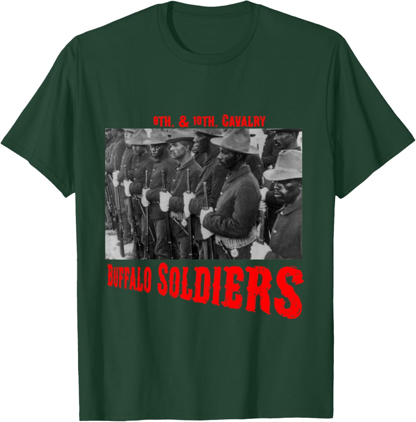 The Real Buffalo Soldiers 9th & 10 Cavalry T-Shirt - T-Shirt | Forest