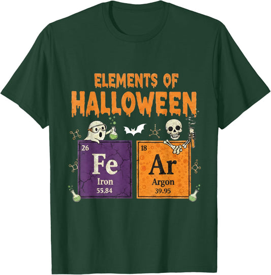 Elements of Halloween Fear Periodically Halloween Chemistry T-Shirt - T-Shirt | Forest