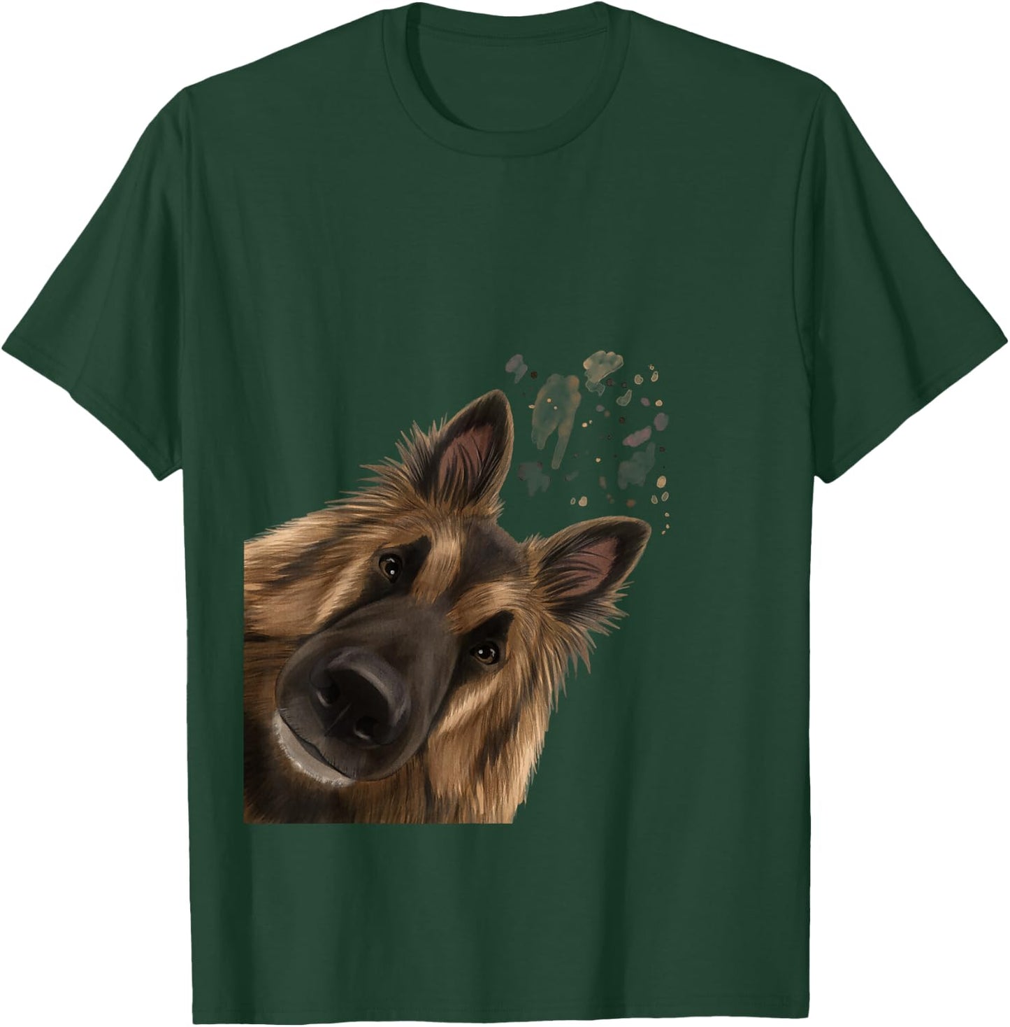 Funny Curious Belgian Shepherd Dog Tervuren T-Shirt - T-Shirt | Forest