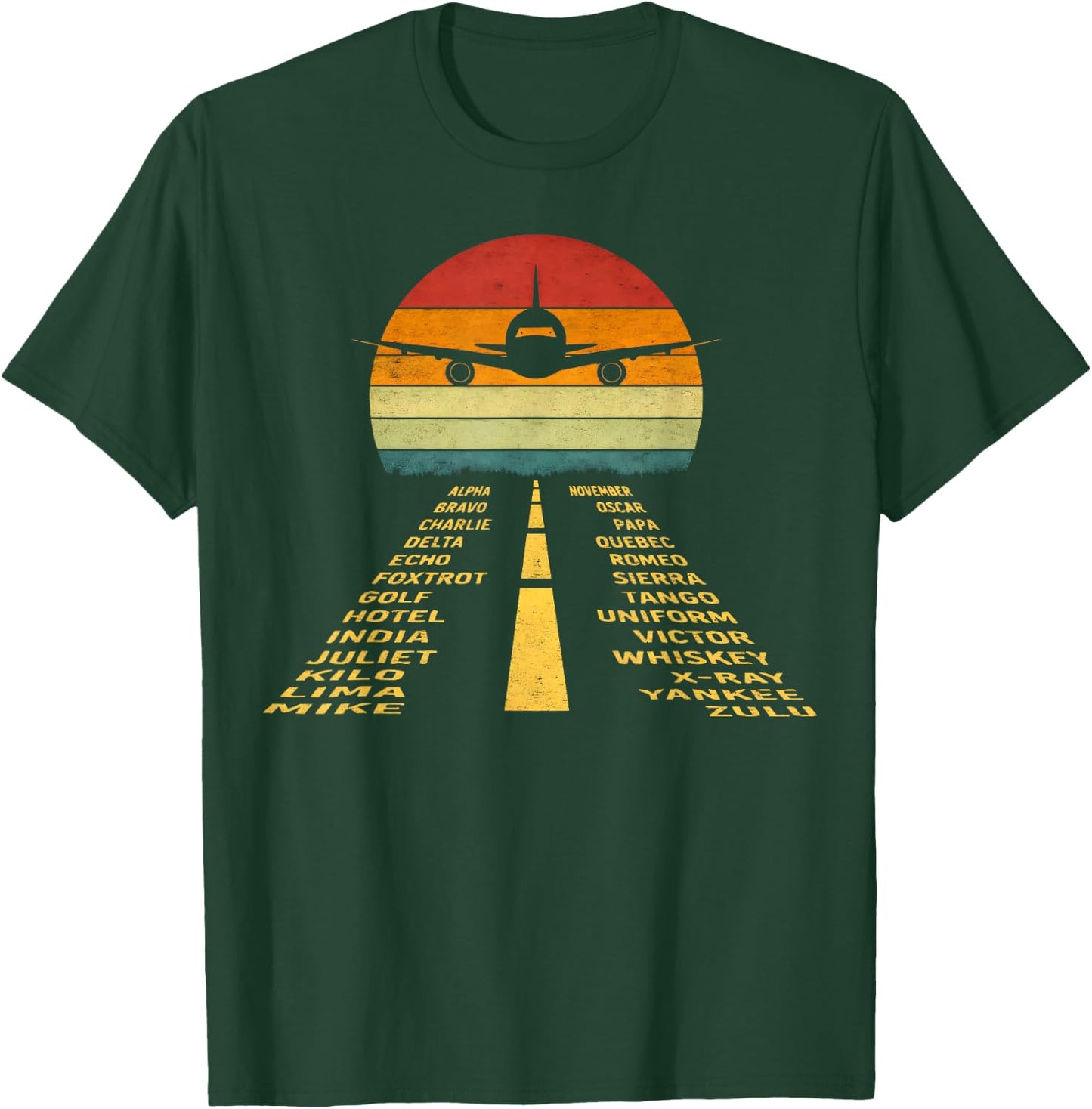 Phonetic Alphabet Airplane Pilot Gifts Women Kids T-Shirt - T-Shirt | Forest