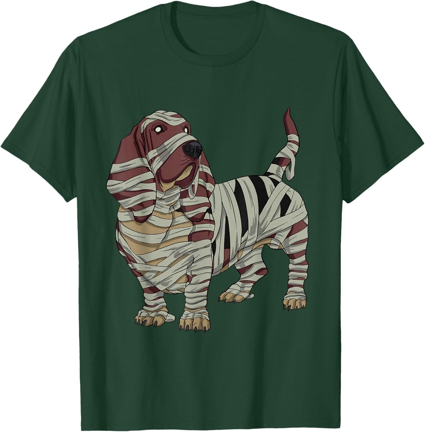 Basset Hound Dog Mummy Halloween Costume Dog Lovers T-Shirt - T-Shirt | Forest