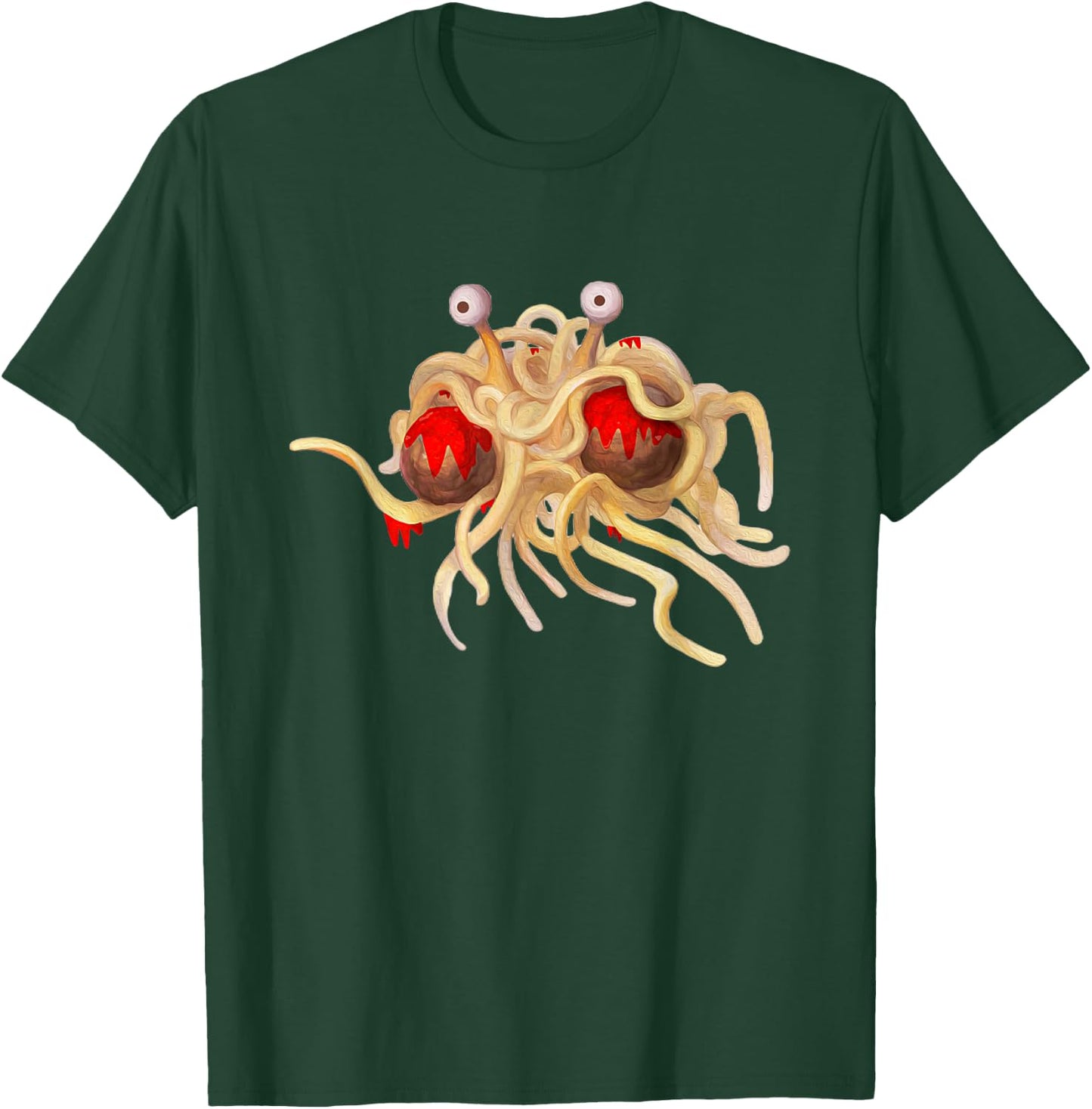 FSM - Flying Spaghetti Monster - Funny Pastafarian Atheist T-Shirt - T-Shirt | Forest