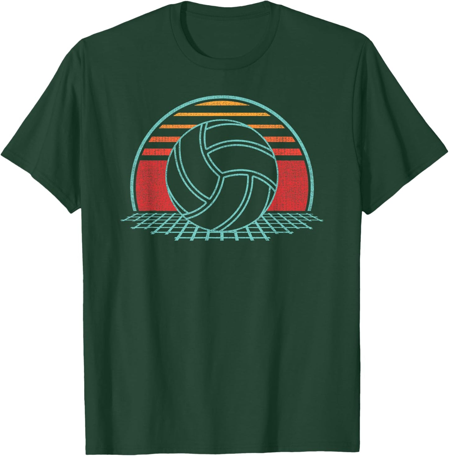 Volleyball Lover Retro Vintage 80s Style Player T-Shirt - T-Shirt | Forest