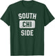 South Side CHI Gym Style Distressed White Print T-Shirt - T-Shirt | Forest