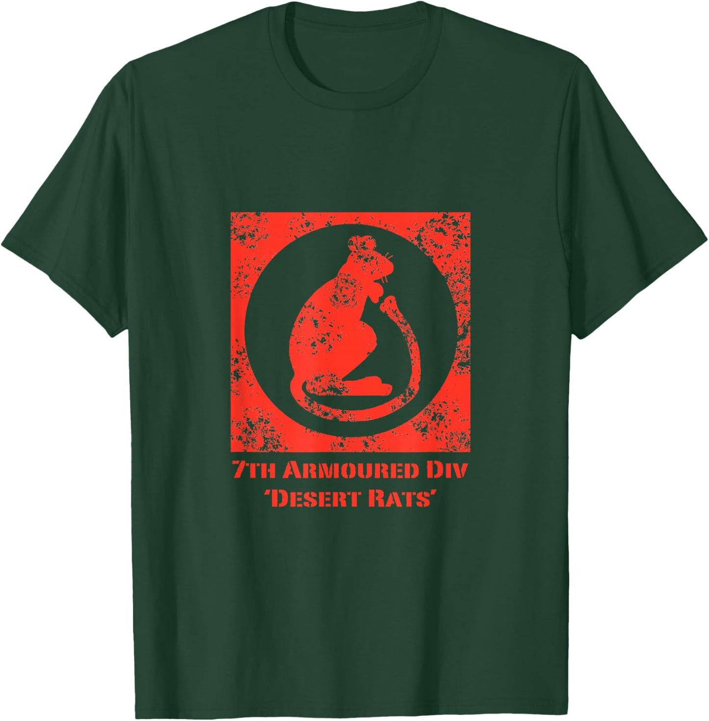 British 7th Armoured Division "Desert Rats" (Distressed) T-Shirt - T-Shirt | Forest