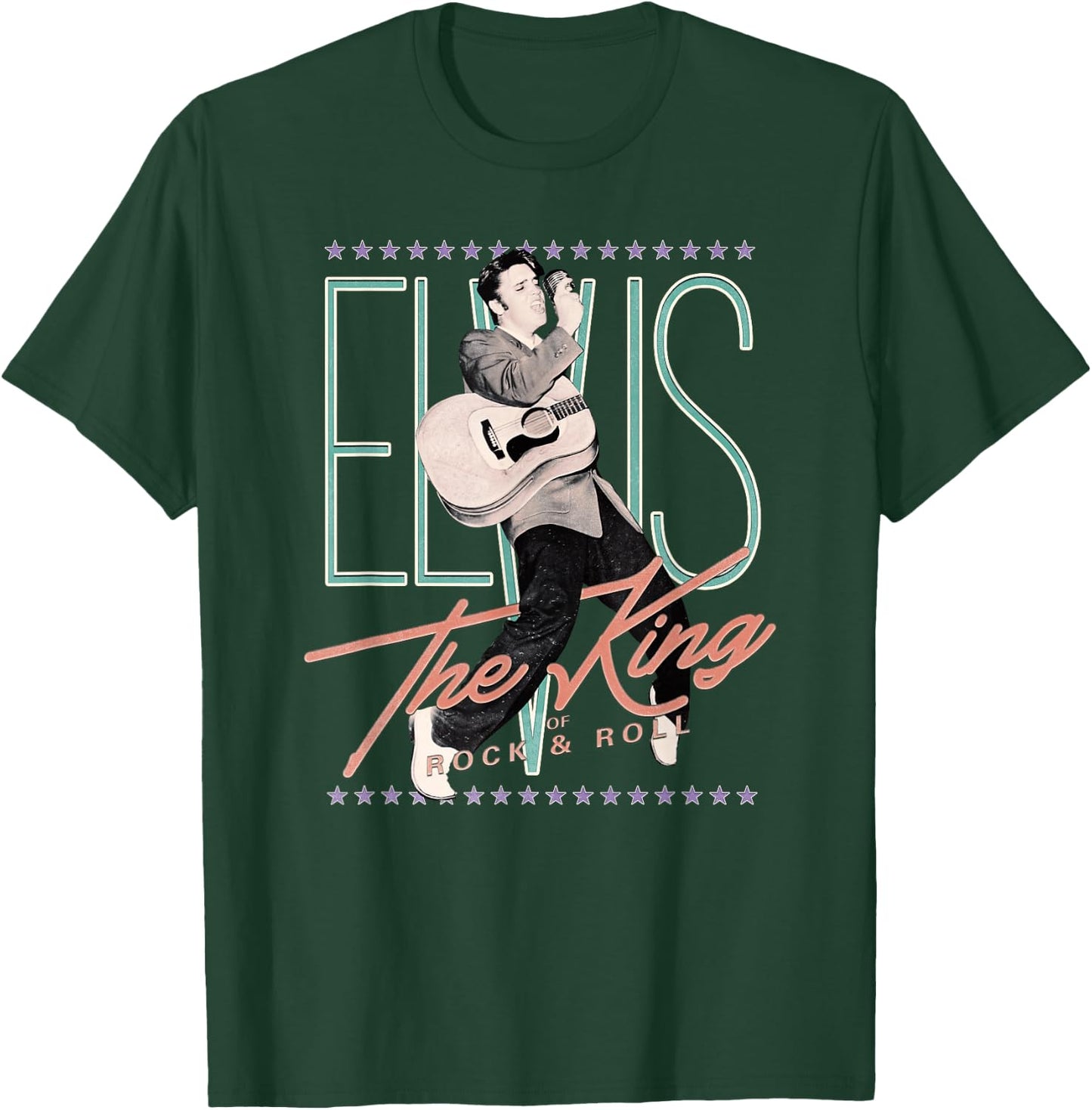 Elvis Presley Vintage - Classic Fit, , Short Sleeve, Black T-Shirt - T-Shirt | Forest