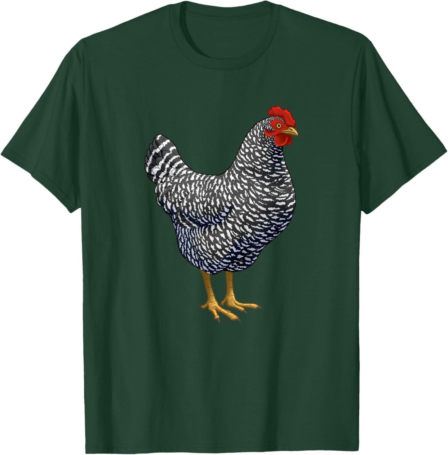 Barred Plymouth Rock Hen Chicken Lover T-Shirt - T-Shirt | Forest